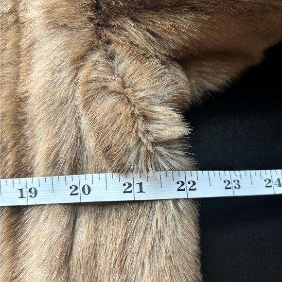 Vintage 70s Dubrowsky & Perlbinder Faux Fur Coat Brown Mid-Length NYC Designer - Picture 8 of 8